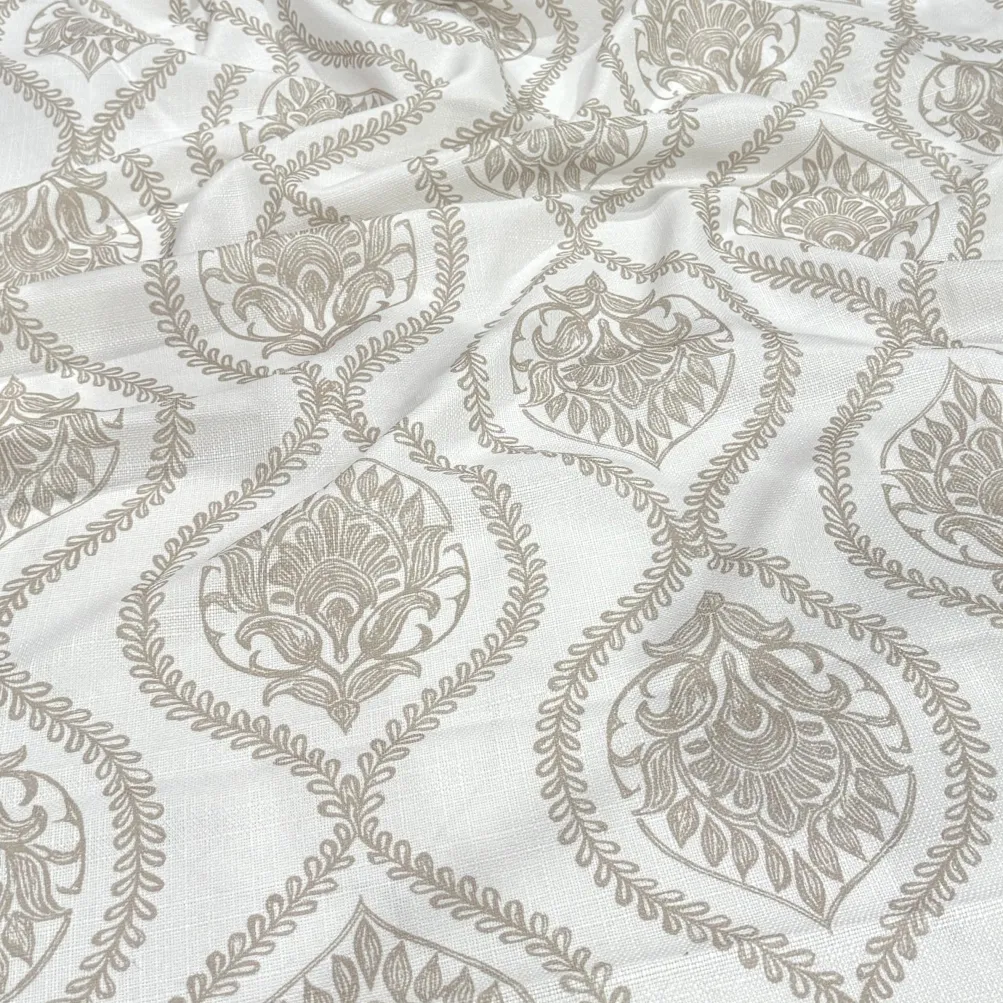 Mayfair (Slub Print) Table Linen in Taupe