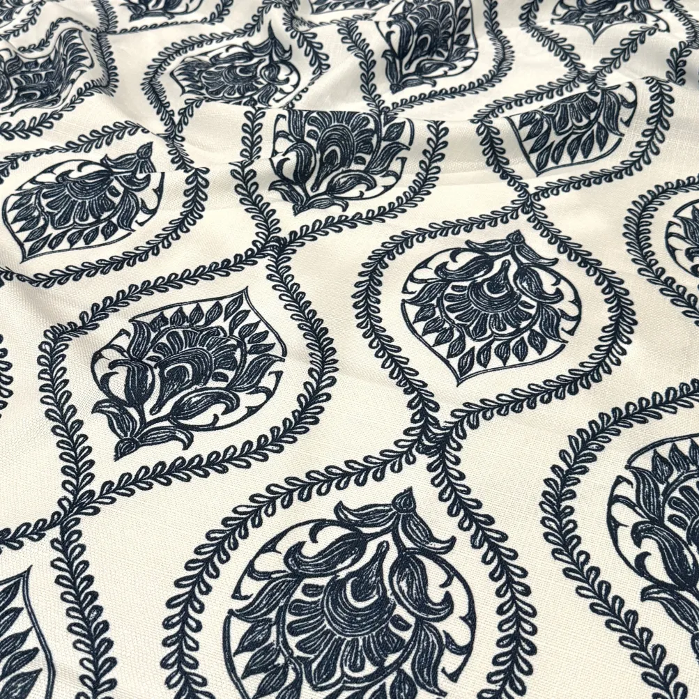 Mayfair (Slub Print) Table Napkin in Navy