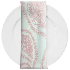Mayfair (Slub Print) Table Napkin in Dusty Rose