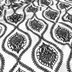 Mayfair (Slub Print) Table Runner in Black