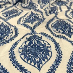 Mayfair (Slub Print) Table Runner in Royal