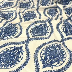 Mayfair (Slub Print) Table Runner in Royal