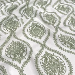 Mayfair (Slub Print) Table Runner in Sage