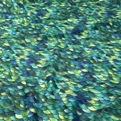 Mermaid (Poly Print) Table Linen in Emerald