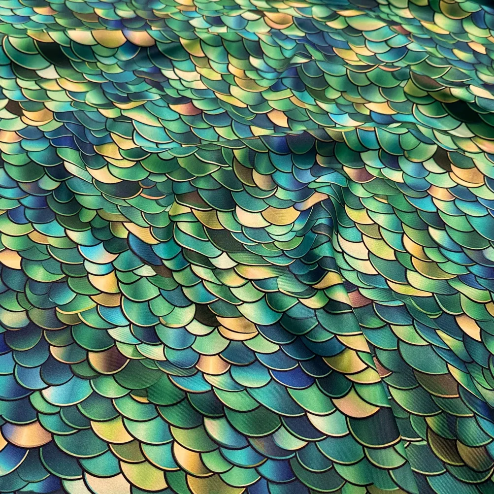 Mermaid (Poly Print) Table Runner in Emerald
