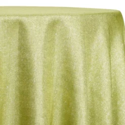 Metallic Burlap Table Linen in Sage/Silver