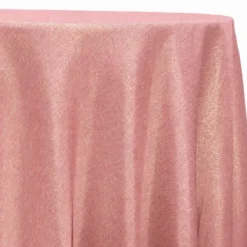 Metallic Burlap Table Linen in Pink/Gold