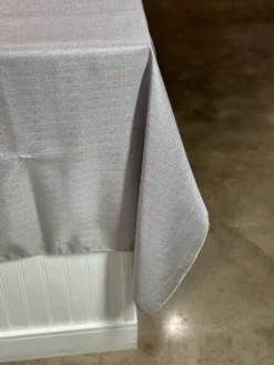Metallic Burlap Table Linen in Silver/Silver