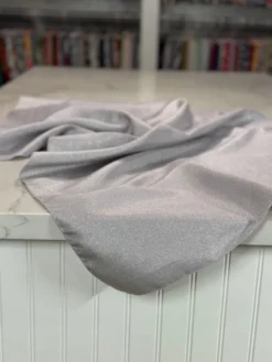 Metallic Burlap Table Linen in Silver/Silver