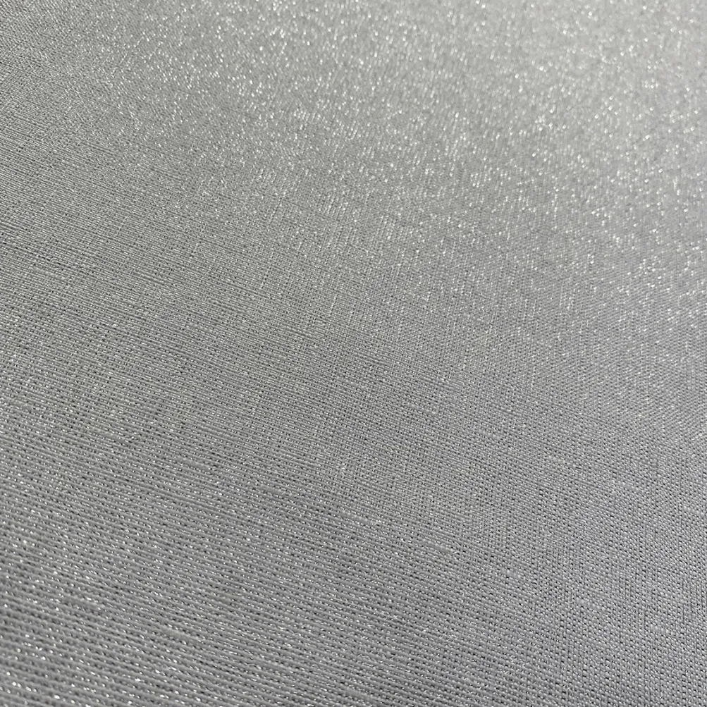 Metallic Burlap Table Linen in Silver/Silver