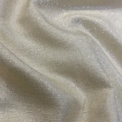 Metallic Burlap Table Linen in Ivory/Silver
