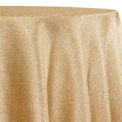 Metallic Burlap Table Linen in Gold/Silver