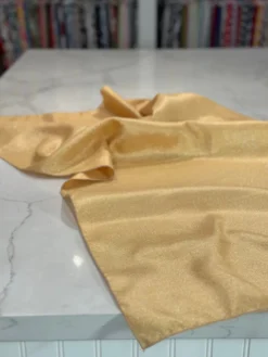 Metallic Burlap Table Linen in Gold/Silver