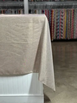 Metallic Burlap Table Linen in Khaki/Gold