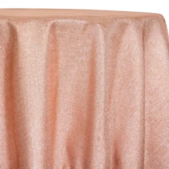 Metallic Burlap Table Linen in Blush/Silver