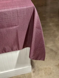 Metallic Burlap Table Linen in Orchid/Silver