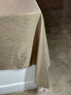 Metallic Burlap Table Linen in Champagne/Gold