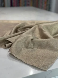 Metallic Burlap Table Linen in Champagne/Gold