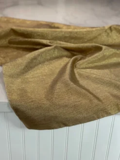 Metallic Burlap Table Linen in Antique Gold/Gold