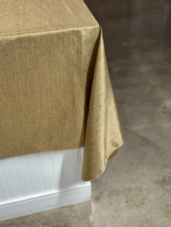 Metallic Burlap Table Linen in Antique Gold/Gold