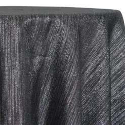 Metallic Burlap Table Linen in Black/Silver