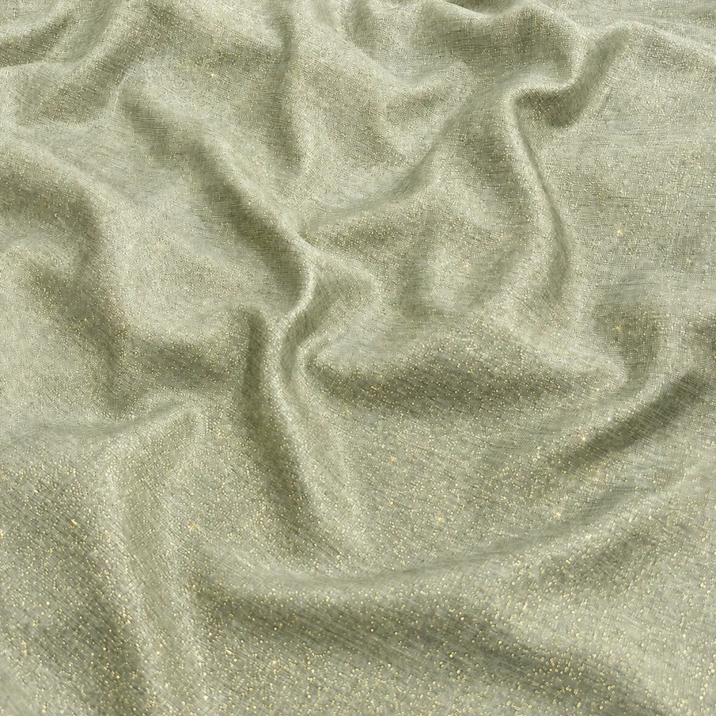 Metallic Burlap Table Napkins in Sage/Gold