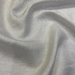 Metallic Burlap Table Runner in Silver/Silver