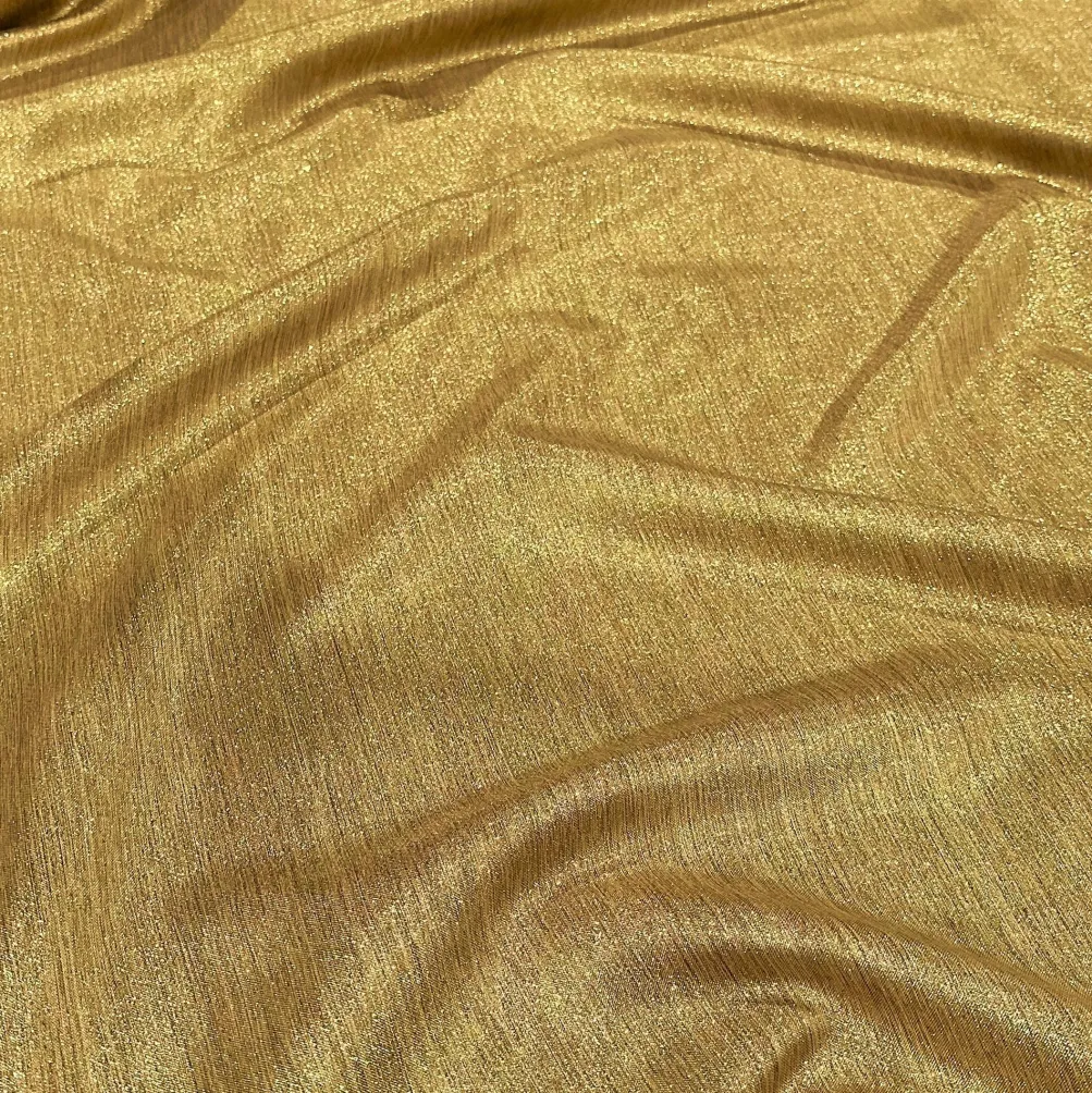 Metallic Burlap Table Runner in Gold/Gold