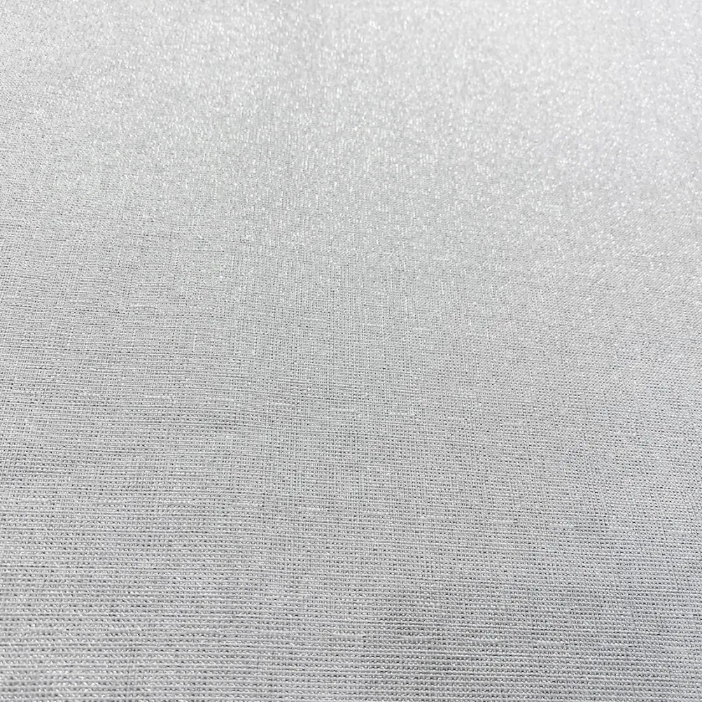 Metallic Burlap Table Runner in White/Silver