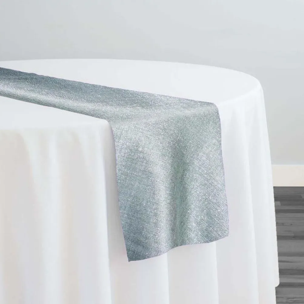 Metallic Burlap Table Runner in Gray/Silver