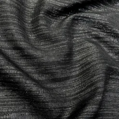 Metallic Burlap Table Runner in Black/Silver