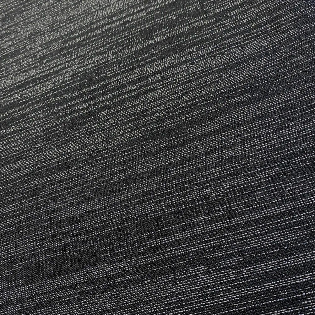 Metallic Burlap Table Runner in Black/Silver