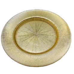Metallic - Glass Charger Plate in Gold (Item # 0071)