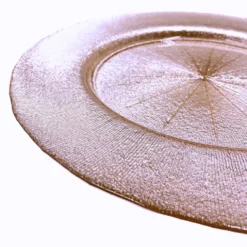 Metallic - Glass Charger Plate in Champagne Pink (Item # 0071)