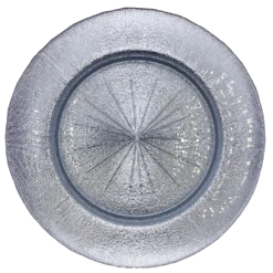 Metallic - Glass Charger Plate in Silver (Item # 0071)
