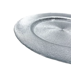 Metallic - Glass Charger Plate in Silver (Item # 0071)