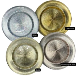 Metallic - Glass Charger Plate in Dark Gold (Item # 0071)
