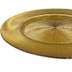 Metallic - Glass Charger Plate in Dark Gold (Item # 0071)