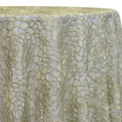 Metallic Rose Table Linen in Champagne