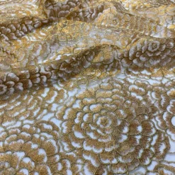 Metallic Rose Table Linen in Dk Gold