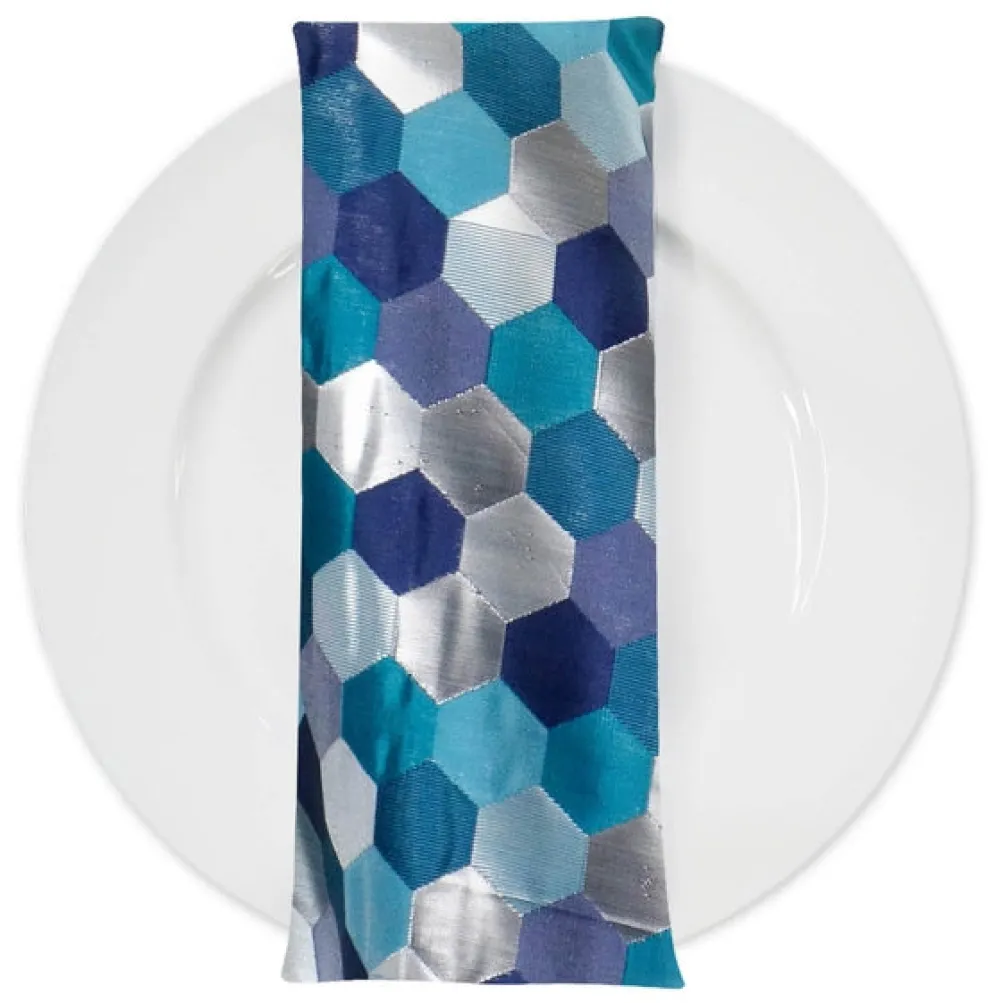 Metro Jacquard (Reversible) Table Napkin in Blue