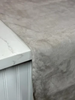 Microfiber Suede Table Linen in Lt Grey