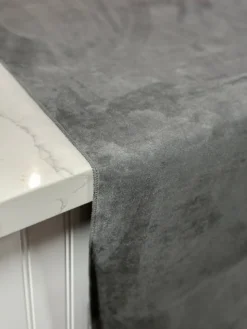 Microfiber Suede Table Linen in Dk Grey