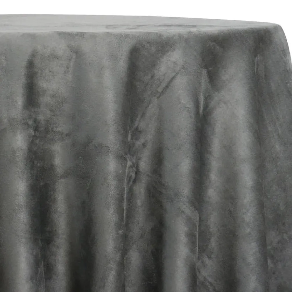 Microfiber Suede Table Linen in Dk Grey