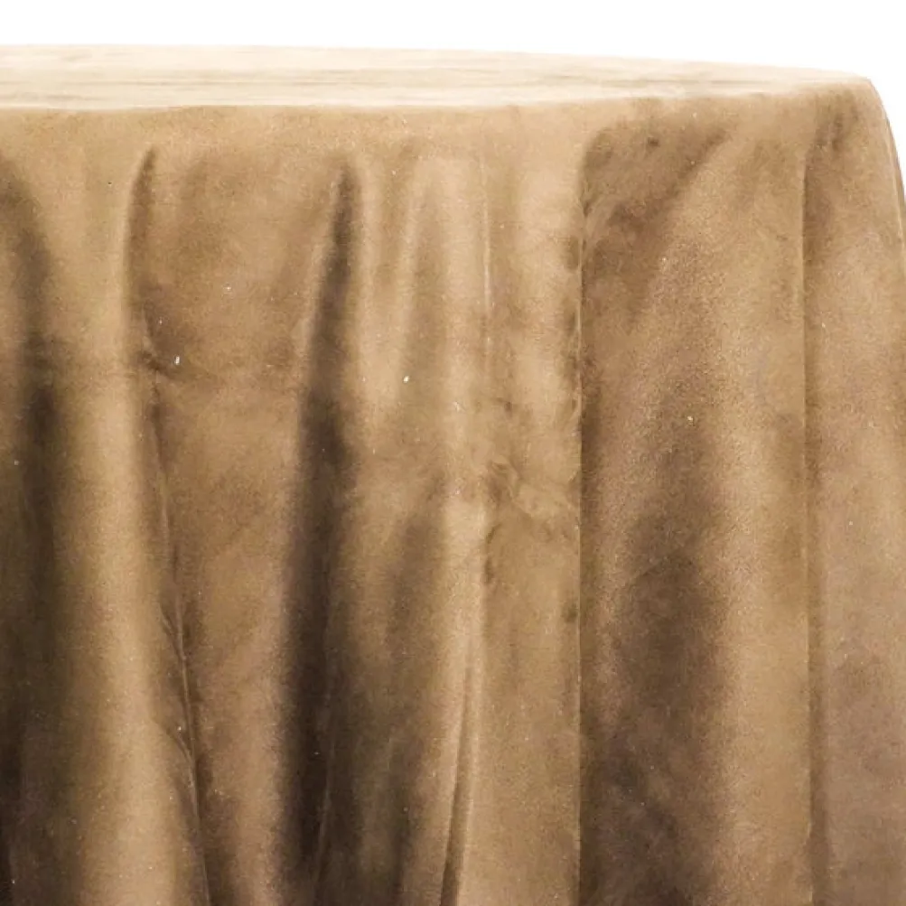 Microfiber Suede Table Linen in Camel
