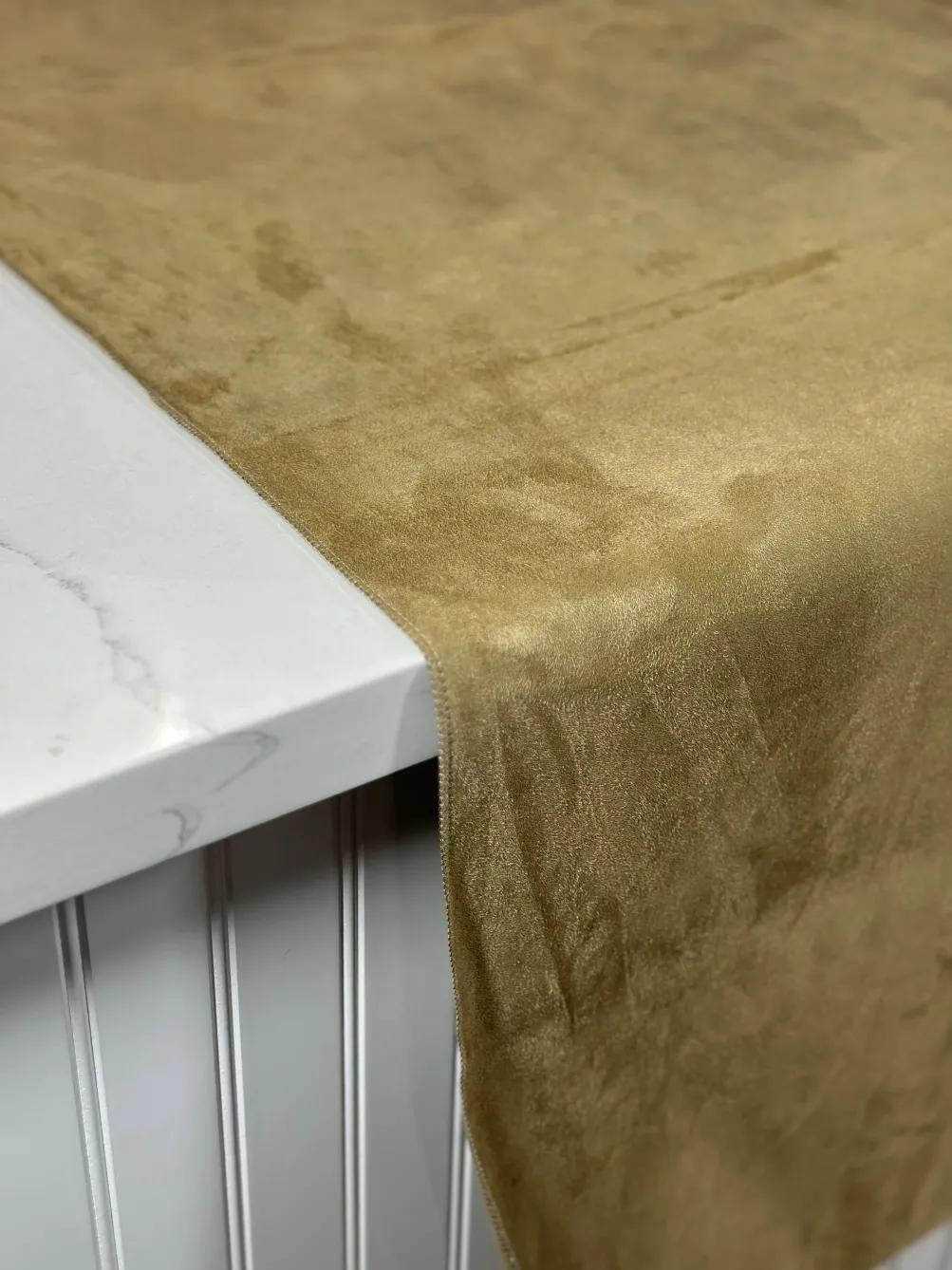 Microfiber Suede Table Linen in Camel
