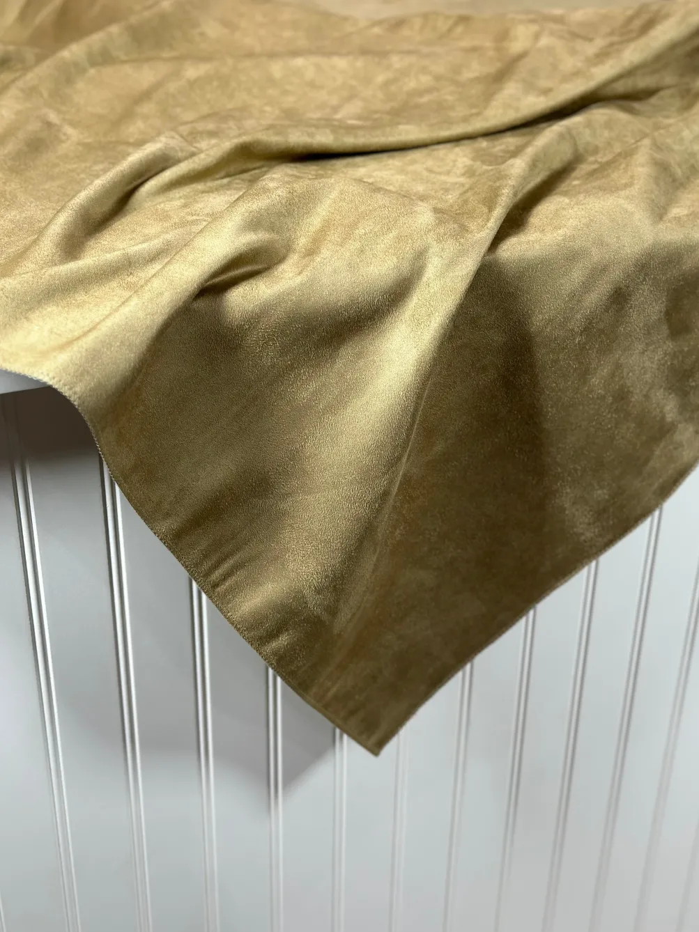 Microfiber Suede Table Linen in Camel