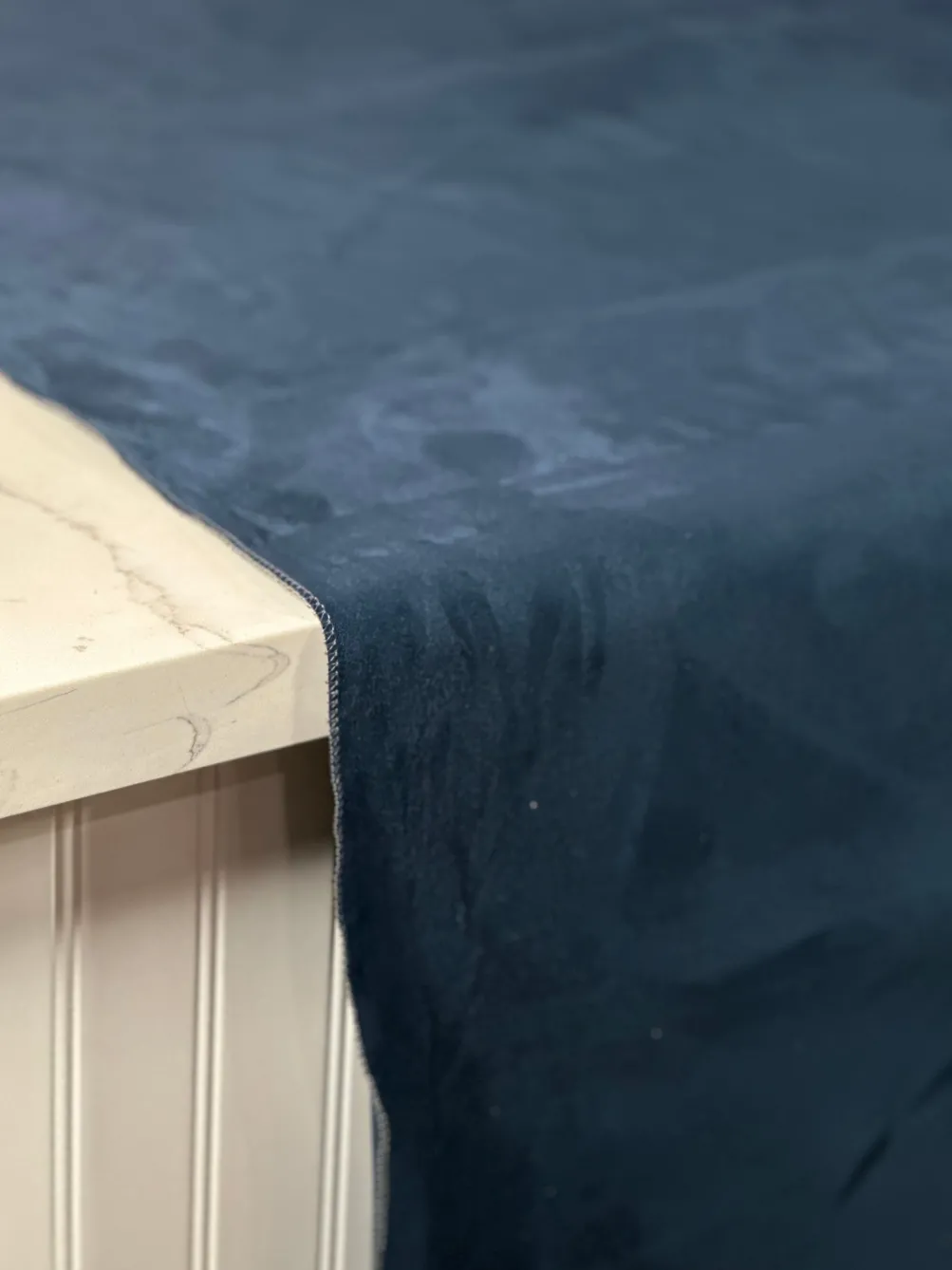 Microfiber Suede Table Linen in Navy