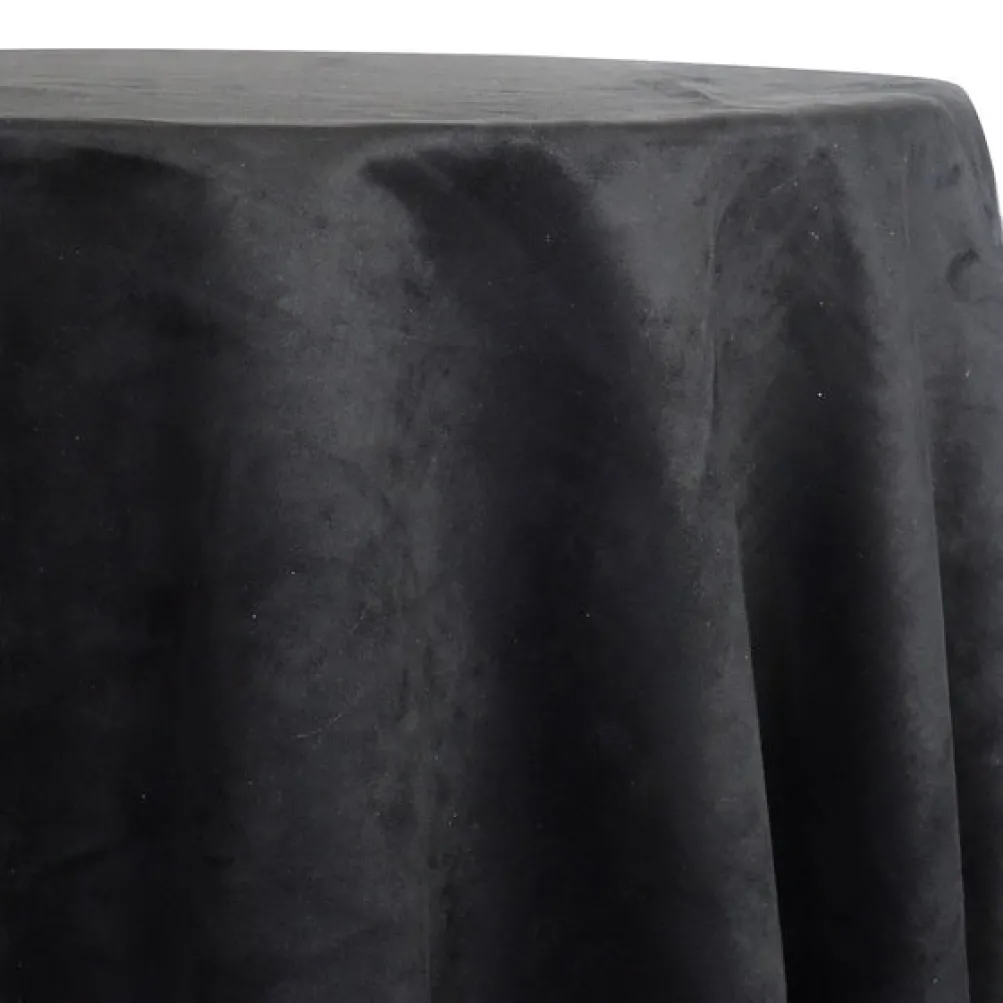 Microfiber Suede Table Linen in Black