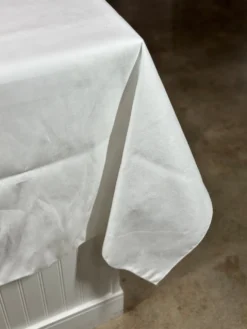 Microfiber Suede Table Linen in White